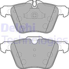 Delphi LP2114 - Тормозные колодки, дисковые, комплект autospares.lv