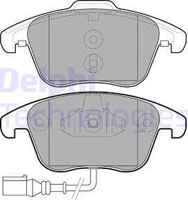 Delphi LP2110 - Тормозные колодки, дисковые, комплект autospares.lv