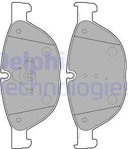 Delphi LP2189 - Тормозные колодки, дисковые, комплект autospares.lv