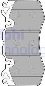 Delphi LP2187 - Тормозные колодки, дисковые, комплект autospares.lv