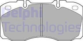 Delphi LP2138 - Тормозные колодки, дисковые, комплект autospares.lv
