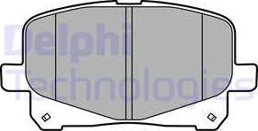 Delphi LP2129 - Тормозные колодки, дисковые, комплект autospares.lv