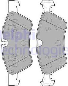 Delphi LP2125 - Тормозные колодки, дисковые, комплект autospares.lv