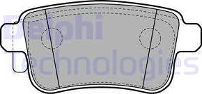 Delphi LP2126 - Тормозные колодки, дисковые, комплект autospares.lv