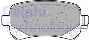 Delphi LP2174 - Тормозные колодки, дисковые, комплект autospares.lv
