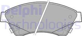 Delphi LP2171 - Тормозные колодки, дисковые, комплект autospares.lv