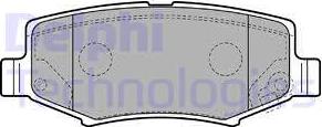 Delphi LP2172 - Тормозные колодки, дисковые, комплект autospares.lv