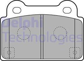 Delphi LP2177 - Тормозные колодки, дисковые, комплект autospares.lv