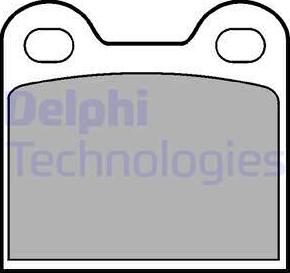 Delphi LP21 - Тормозные колодки, дисковые, комплект autospares.lv