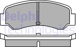 Delphi LP287 - Тормозные колодки, дисковые, комплект autospares.lv