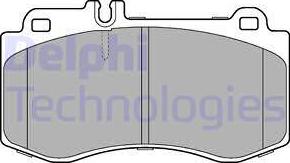 Delphi LP2304 - Тормозные колодки, дисковые, комплект autospares.lv