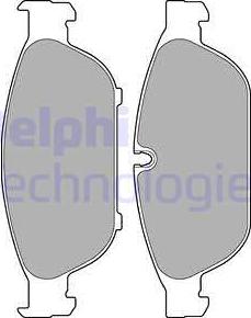 Delphi LP2301 - Тормозные колодки, дисковые, комплект autospares.lv