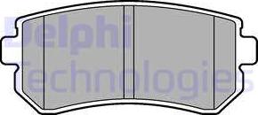 Delphi LP2303 - Тормозные колодки, дисковые, комплект autospares.lv