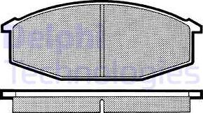 Delphi LP230 - Тормозные колодки, дисковые, комплект autospares.lv