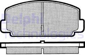 Delphi LP231 - Тормозные колодки, дисковые, комплект autospares.lv