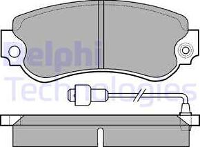 Delphi LP232 - Тормозные колодки, дисковые, комплект autospares.lv