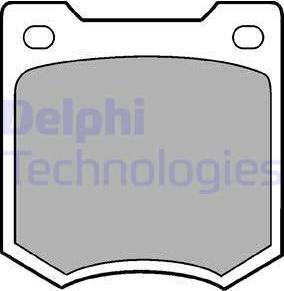 Delphi LP23 - Тормозные колодки, дисковые, комплект autospares.lv