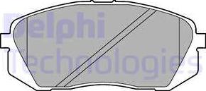 Delphi LP2294 - Тормозные колодки, дисковые, комплект autospares.lv