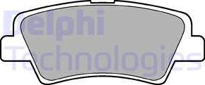 Delphi LP2295 - Тормозные колодки, дисковые, комплект autospares.lv
