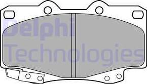 Delphi LP2242 - Тормозные колодки, дисковые, комплект autospares.lv