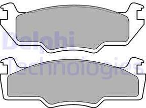 Delphi LP224 - Тормозные колодки, дисковые, комплект autospares.lv