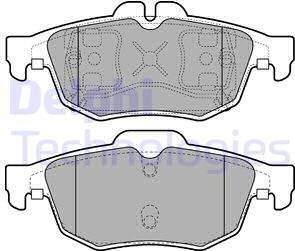 Delphi LP2259 - Тормозные колодки, дисковые, комплект autospares.lv