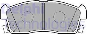 Delphi LP2258 - Тормозные колодки, дисковые, комплект autospares.lv