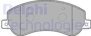 Delphi LP2257 - Тормозные колодки, дисковые, комплект autospares.lv