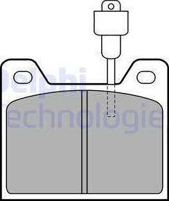 Delphi LP226 - Тормозные колодки, дисковые, комплект autospares.lv