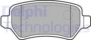 Delphi LP2209 - Тормозные колодки, дисковые, комплект autospares.lv