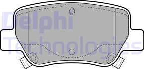 Delphi LP2206 - Тормозные колодки, дисковые, комплект autospares.lv