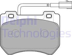 Delphi LP2200 - Тормозные колодки, дисковые, комплект autospares.lv