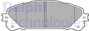 Delphi LP2201 - Тормозные колодки, дисковые, комплект autospares.lv