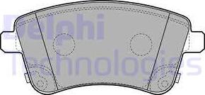 Delphi LP2203 - Тормозные колодки, дисковые, комплект autospares.lv