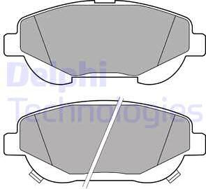 Delphi LP2207 - Тормозные колодки, дисковые, комплект autospares.lv