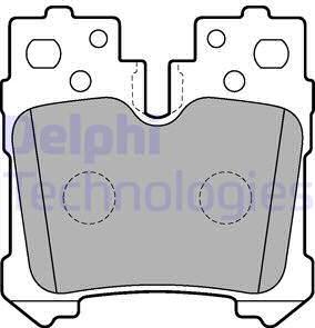 Delphi LP2214 - Тормозные колодки, дисковые, комплект autospares.lv