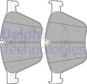 Delphi LP2210 - Тормозные колодки, дисковые, комплект autospares.lv