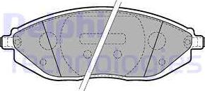 Delphi LP2218-18B1 - Тормозные колодки, дисковые, комплект autospares.lv