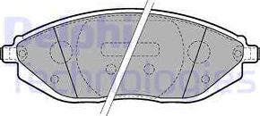 Delphi LP2218 - Тормозные колодки, дисковые, комплект autospares.lv