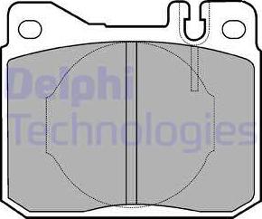 Delphi LP221 - Тормозные колодки, дисковые, комплект autospares.lv