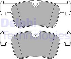 Delphi LP2285 - Тормозные колодки, дисковые, комплект autospares.lv