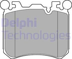 Delphi LP2287 - Тормозные колодки, дисковые, комплект autospares.lv