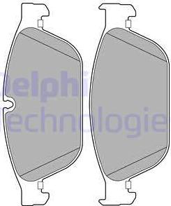 Delphi LP2239 - Тормозные колодки, дисковые, комплект autospares.lv