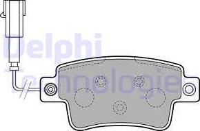 Delphi LP2231 - Тормозные колодки, дисковые, комплект autospares.lv