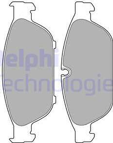 Delphi LP2238 - Тормозные колодки, дисковые, комплект autospares.lv