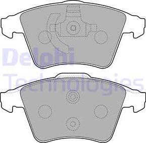 Delphi LP2224 - Тормозные колодки, дисковые, комплект autospares.lv