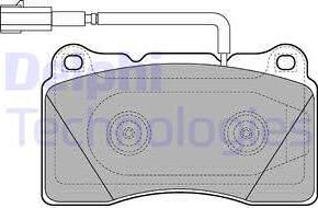 Delphi LP2221 - Тормозные колодки, дисковые, комплект autospares.lv