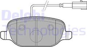 Delphi LP2223 - Тормозные колодки, дисковые, комплект autospares.lv