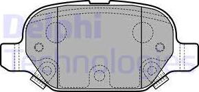 Delphi LP2761 - Тормозные колодки, дисковые, комплект autospares.lv