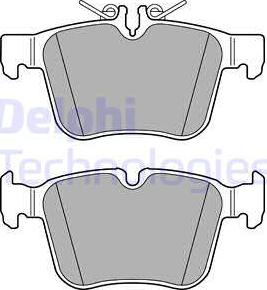 Delphi LP2763 - Тормозные колодки, дисковые, комплект autospares.lv